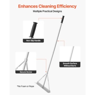 VEVOR Μεγάλη Βαρέου Τύπου Αλουμινένια Τσουγκράνα Εξομάλυνσης, Χειρο...