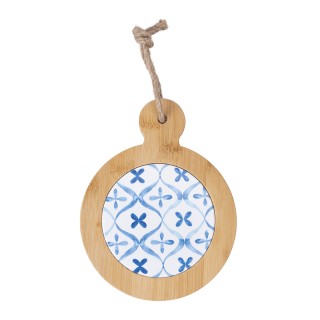 Galileo Σετ 8 τμχ Ξύλινη πλάκα κοπής από μπαμπού και κεραμικό με δι...