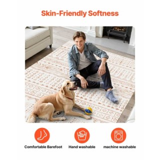 Μοντέρνο Μεγάλο Χαλί 1524 x 2438 mm Αντιολισθητικό και Ανθεκτικό σε...