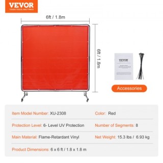 Οθόνη Συγκόλλησης VEVOR 6 x 6 με Πλαίσιο, Κόκκινη DMSHJPF6X6YCSUE9VV0 Οθόνη Συγκόλλησης VEVOR 6 x 6 με Πλαίσιο, Κόκκινη DMSHJPF6X6YCSUE9VV0