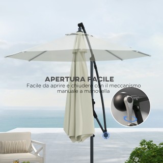Ομπρέλα Outsunny 8-Brib με Σταυρή Βάση, από Αλουμίνιο, Μέταλλο και ... Ομπρέλα Outsunny 8-Brib με Σταυρή Βάση, από Αλουμίνιο, Μέταλλο και ...
