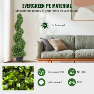 Τεχνητά Δεντράκια VEVOR Boxwood 1,2μ (2τμχ) για Εσωτερικό/Εξωτερικό...
