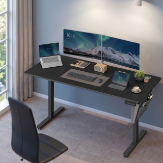 SONGMICS Μαύρο Ηλεκτρικό Ρυθμιζόμενο Γραφείο, με 4 Μνήμες Ύψους, 16...