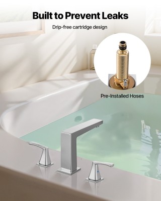 VEVOR Αναμεικτήρας Ρωμαϊκής Μπανιέρας, Ασημί, 7.09 x 1.97 x 8.07 ίν...