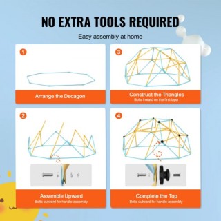 Παιδικός Θόλος Αναρρίχησης VEVOR 8FT με Τσουλήθρα  JHPDYX10FTHT5WB8CV0