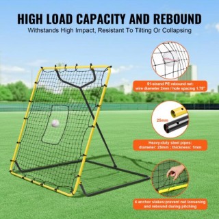 VEVOR Δίχτυ Επιστροφής Μπέιζμπολ & Σόφτμπολ 4x4.5 Ft Ρυθμιζόμενης Γ...