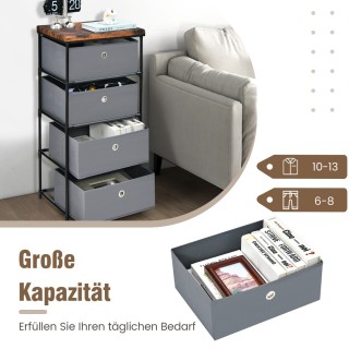 Costway Κομοδίνο με 4 Συρτάρια για Υπνοδωμάτιο 42 x 33,5 x 84,5 εκ... Costway Κομοδίνο με 4 Συρτάρια για Υπνοδωμάτιο 42 x 33,5 x 84,5 εκ...