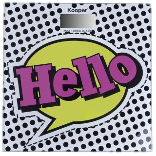 Kooper Ψηφιακή ζυγαριά μπάνιου από σκληρυμένο γυαλί Pop Kooper 5919...