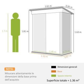 Υπόστεγο κήπου Outsunny για εργαλεία από ατσάλι με πόρτα που κλειδώ... Υπόστεγο κήπου Outsunny για εργαλεία από ατσάλι με πόρτα που κλειδώ...