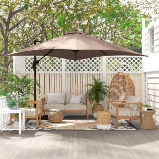 Ομπρέλα βραχίονα 3x3 m με 8 νευρώσεις, πετάλι και μανιβέλα, σε αλου...