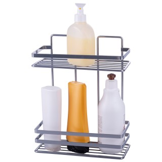 Galileo Μεταλλικό ράφι 2 επιπέδων 24x11x30 cm ασημί 5914754