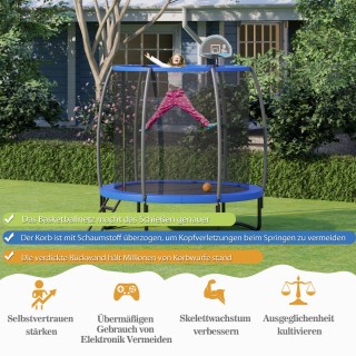 Costway  Εξωτερικό Τραμπολίνο με Μπασκέτα - Διάμετρος 244 εκ. TW10073+