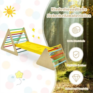 Costway Σετ Αναρρίχησης 3 σε 1 για Παιδιά - Ξύλινη Κατασκευή με Δι... Costway Σετ Αναρρίχησης 3 σε 1 για Παιδιά - Ξύλινη Κατασκευή με Δι...