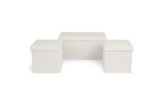 Σετ 3 Κουτιά Αποθήκευσης Teddy Λευκό  8720604886658  Lifa-Living