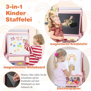 Costway Πολυλειτουργικός Παιδικός Καβαλέτος 3-σε-1 με Μαγνητικό Πίν... Costway Πολυλειτουργικός Παιδικός Καβαλέτος 3-σε-1 με Μαγνητικό Πίν...