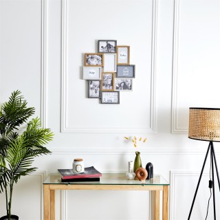 Κορνίζα Κολάζ για 10 Φωτογραφίες 47 x 56 x 2,8 cm Καφέ/ Λευκό HD421... Κορνίζα Κολάζ για 10 Φωτογραφίες 47 x 56 x 2,8 cm Καφέ/ Λευκό HD421...