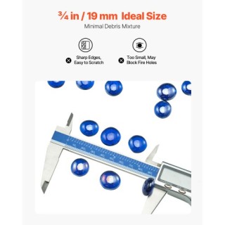 VEVOR Γυάλινοι Λίθοι για Τζάκι 3/4’’ 20 Λίβρες Κοβαλτίου Μπλε FHBLB...