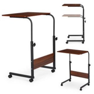 MODERNHOME Τραπέζι για λάπτοπ με ροδάκια, βοηθητικό γραφείο για καν...