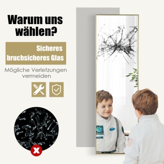 Costway Κρεμαστός Ορθογώνιος Καθρέφτης Πλήρους Σώματος με Αντικραδ... Costway Κρεμαστός Ορθογώνιος Καθρέφτης Πλήρους Σώματος με Αντικραδ...