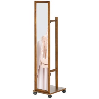 Καθρέφτης κρεβατοκάμαρας και διαδρόμου HOMCOM με κάτω ράφι και ράγα...