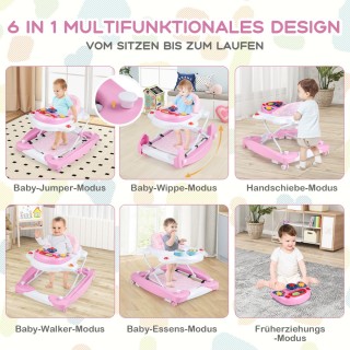 Πολυλειτουργική Περπατούρα 6 σε 1 με Αφαιρούμενη Παιχνιδόκουτα & Ρο... Πολυλειτουργική Περπατούρα 6 σε 1 με Αφαιρούμενη Παιχνιδόκουτα & Ρο...