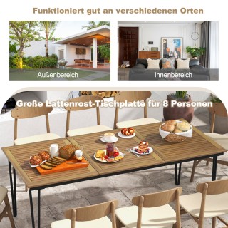 Costway Ξύλινο Τραπέζι Κήπου με Οπή Ομπρέλας 5cm για Εξωτερικούς Χώ... Costway Ξύλινο Τραπέζι Κήπου με Οπή Ομπρέλας 5cm για Εξωτερικούς Χώ...