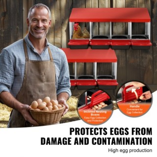 Κουτί Φωλιάς Κοτόπουλων 4 Θέσεων VEVOR με Κεκλιμένες Φωλιές JSCDX1... Κουτί Φωλιάς Κοτόπουλων 4 Θέσεων VEVOR με Κεκλιμένες Φωλιές JSCDX1...