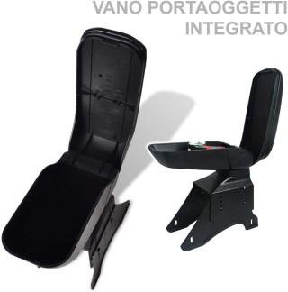 BAKAJI  Κεντρικό Καθολικό Υποβραχιόνιο Αυτοκινήτου με Θήκη Αποθήκευ...