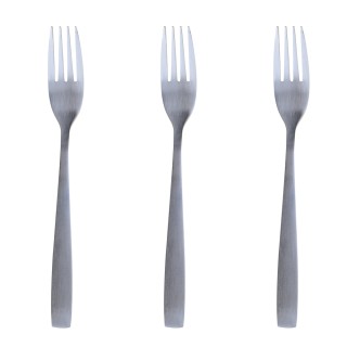 Galileo Σετ 3 Ανοξείδωτες Σατινέ Ασημί Πιρούνες Manhattan Sibilla 5...