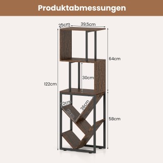 Costway Γωνιακή βιβλιοθήκη δεντρόμορφη με 3 ανοιχτά ράφια, 39,5 x 2... Costway Γωνιακή βιβλιοθήκη δεντρόμορφη με 3 ανοιχτά ράφια, 39,5 x 2...