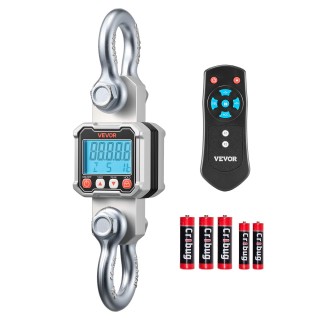 VEVOR Βιομηχανική Ψηφιακή Ζυγαριά Γερανού 3000 kg με LCD Οθόνη & Τη...