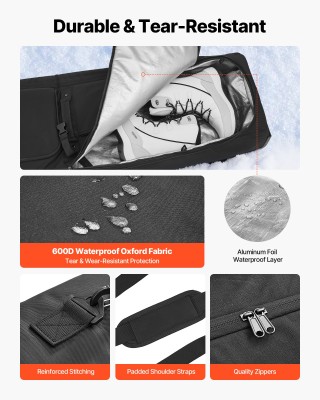 VEVOR Τσάντα Σκι με Ροδάκια, για Σκι έως 190 εκ., Αδιάβροχο Υλικό 6... VEVOR Τσάντα Σκι με Ροδάκια, για Σκι έως 190 εκ., Αδιάβροχο Υλικό 6...