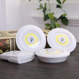 Σετ 3 LED Φώτα με Τηλεχειριατήριο και Αυτοκόλλητη Βάση 1W Λευκό BN... Σετ 3 LED Φώτα με Τηλεχειριατήριο και Αυτοκόλλητη Βάση 1W Λευκό BN...