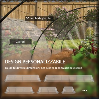 Διχτυωτό φυτικό κάλυμμα με εύκαμπτες καμάρες και κλιπ στερέωσης, λε... Διχτυωτό φυτικό κάλυμμα με εύκαμπτες καμάρες και κλιπ στερέωσης, λε...