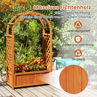 Costway Κασπώ Ξύλινο με Πέργκολα και Σπίτο για Τριαντάφυλλα 83 x 36... Costway Κασπώ Ξύλινο με Πέργκολα και Σπίτο για Τριαντάφυλλα 83 x 36...