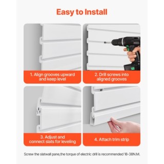 VEVOR Πάνελ Σχάρας PVC Λευκό 8x4 ft με Αξεσουάρ για Γκαράζ BTQBPVC3... VEVOR Πάνελ Σχάρας PVC Λευκό 8x4 ft με Αξεσουάρ για Γκαράζ BTQBPVC3...