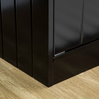 PawHut Raised Dog Bowl με αποθηκευτικό χώρο, 2 αφαιρούμενα μπολ από...