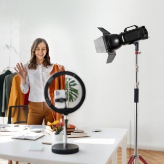 VEVOR Βαρέως Τύπου Φωτιστικό Σταντ με Ρόδες Μέγιστο Ύψος 320cm Τρίπ...