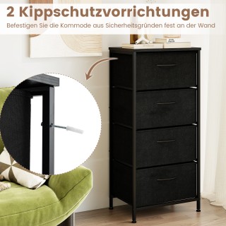 Costway Συρταριέρα με 4 Συρτάρια και Ξύλινη Επιφάνεια, Μαύρο Μέταλλ... Costway Συρταριέρα με 4 Συρτάρια και Ξύλινη Επιφάνεια, Μαύρο Μέταλλ...