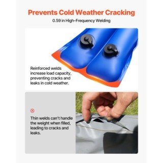 VEVOR Σετ 5 Σάκων Νερού Διπλού Θαλάμου 26 Gauge για Χειμερινή Κάλυψ...