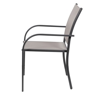 Galileo Καρέκλα εξωτερικού χώρου με μπράτσα από σίδερο, κάθισμα από...