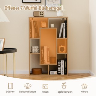 Costway Γεωμετρική Βιβλιοθήκη με 7 Ράφια και Αντικραδασμικό Σχεδιασ... Costway Γεωμετρική Βιβλιοθήκη με 7 Ράφια και Αντικραδασμικό Σχεδιασ...