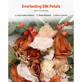 VEVOR Σετ Τεχνητών Λουλουδιών Γάμου Πορτοκαλί με 2 Λουλούδια & 2 Υφ... VEVOR Σετ Τεχνητών Λουλουδιών Γάμου Πορτοκαλί με 2 Λουλούδια & 2 Υφ...