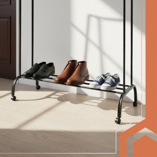 Ruhhy Τροχήλατη Κρεμάστρα Ρούχων με Διπλή Βέργα  27084