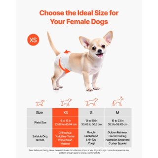 VEVOR Υπερ-απορροφητικές Πάνες Μίας Χρήσης για Θηλυκά Σκυλιά XS 96 ...