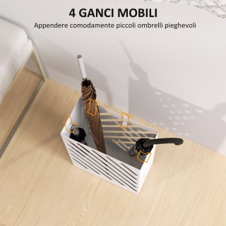 HOMCOM Σχεδιαστική Ομπρελοθήκη με Δοχείο Συλλογής Σταγόνων και 4 Με...