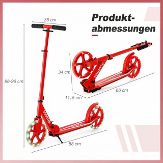 Costway Αναδιπλούμενο πατίνι με 2 τροχούς LED, ρυθμιζόμενο ύψος, έω... Costway Αναδιπλούμενο πατίνι με 2 τροχούς LED, ρυθμιζόμενο ύψος, έω...