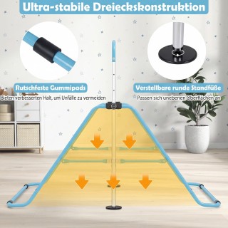 Costway Παιδική Γυμναστική Μπάρα 90-130 cm Ρυθμιζόμενη Ύψος Αναδιπλ...