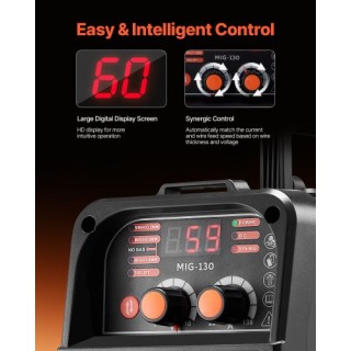 VEVOR Συγκολλητής MIG 130Amp 3-σε-1 Flux Core MIG/Stick/Lift TIG MI...