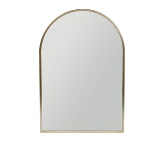Ostaria Καθρέφτης Μεταλλικός Αψίδα 40,5 x 60 x 2 cm Χρυσός -37068